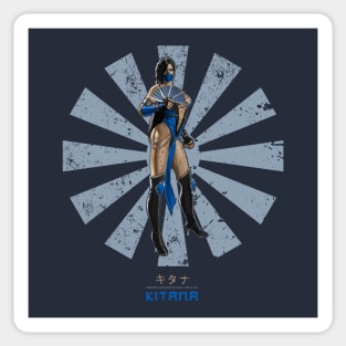 Kitana Retro Japanese Mortal Kombat Sticker